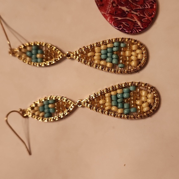 Lot of 4 pairs vintage dangle earrings nee - Picture 4 of 6